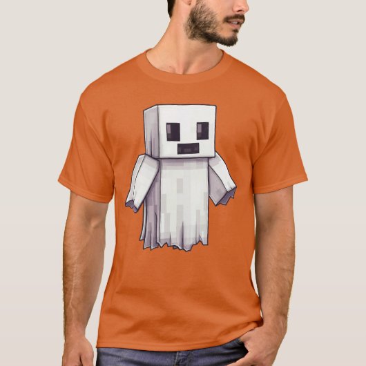 Ghost Video Gamer Piel Halloween Matching Costume T-Shirt (Vorderseite)