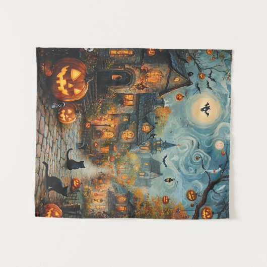 Ghost Village Tapestry Wandteppich (Vorderseite (Horizontal))
