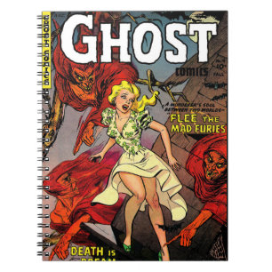 Ghost Vintage Horror-Comics rote Ghouls Notizblock