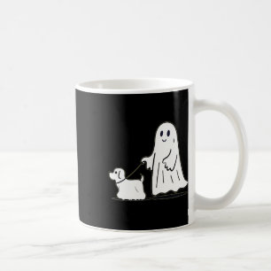 Ghost Walking Dog Ghostie Funny Halloween Hund Lie Kaffeetasse