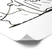 Ghost Walking Dog Ghostie Funny Halloween Hund Lie Poster (Ecke)