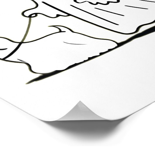 Ghost Walking Dog Ghostie Funny Halloween Hund Lie Poster (Ecke)