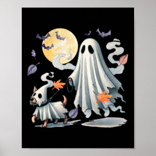 Ghost Walking Dog Poster
