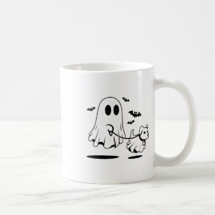Ghost Walking Dog verkleidet als Ghost Funny Hallo Kaffeetasse