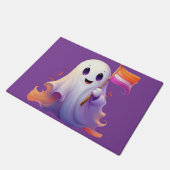 Ghost whit lesbian flag fußmatte (Schrägansicht)