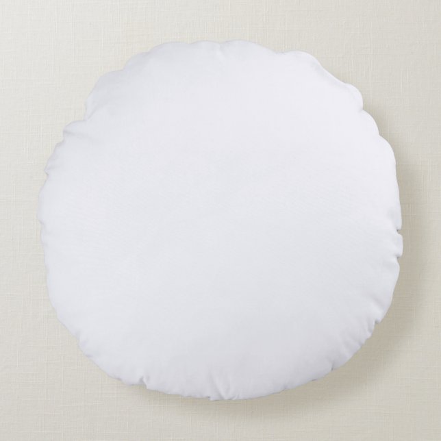 Ghost White Round Pillow Rundes Kissen (Vorderseite)