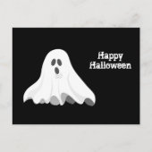 Ghost White Screaming Graphic Halloween Postkarte (Vorderseite)