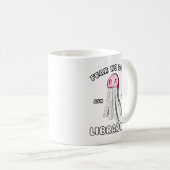 Ghost White Sketchy Fear No Book Gefragt Eine Bibl Kaffeetasse (VorderseiteRechts)
