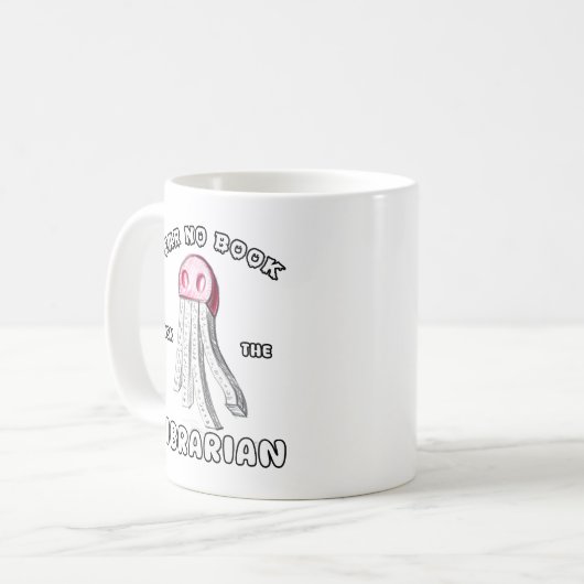 Ghost White Sketchy Fear No Book Gefragt Eine Bibl Kaffeetasse (Vorderseite Links)