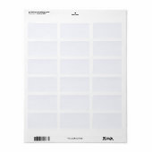 Ghost White Solid Color Adressaufkleber (Vorne)