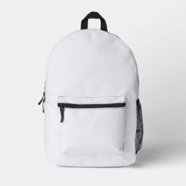 Ghost White Solid Color Bedruckter Rucksack
