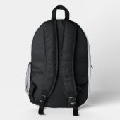 Ghost White Solid Color Bedruckter Rucksack (Rückseite)