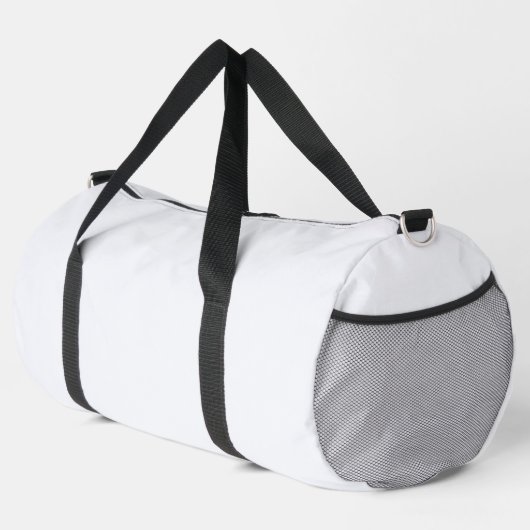 Ghost White Solid Color Duffle Bag (Rechte Ecke)