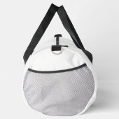 Ghost White Solid Color Individuelle Name Duffle Bag (Rechts)