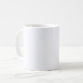 Ghost White Solid Color Kaffeetasse (Vorderseite Links)
