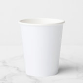 Ghost White Solid Color Pappbecher (Rückseite)