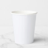Ghost White Solid Color Pappbecher (Rechts)