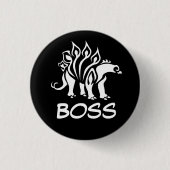 Ghost White Stegosaurus Spiked Dinosaurier Button (Vorderseite)