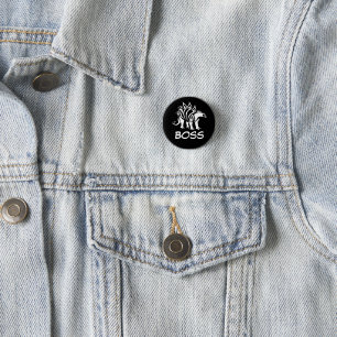 Ghost White Stegosaurus Spiked Dinosaurier Button