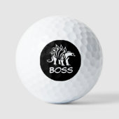 Ghost White Stegosaurus Spiked Dinosaurier Golfball (Vorderseite)