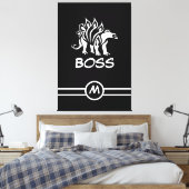 Ghost White Stegosaurus Spiked Dinosaurier Leinwanddruck (Insitu (Schlafzimmer))