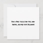 Ghost Wish Happy Halloween Personalisiert Karte (Rückseite)