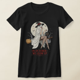 Ghost Witch Broom Ride – Halloween  T-Shirt