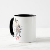Ghost Witch Broom Ride – Halloween Tasse (Vorderseite Links)
