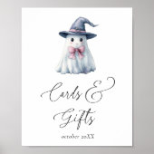 Ghost Witch Hat Halloween Cards Gifts Baby Shower Poster (Vorne)