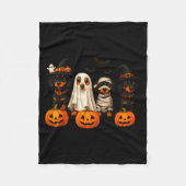 Ghost Witch Mummy Pumpkin Dachshund Dog Costume Ha Fleecedecke (Vorderseite)