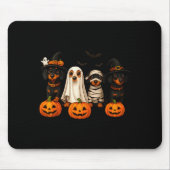 Ghost Witch Mummy Pumpkin Dachshund Dog Costume Ha Mousepad (Vorne)
