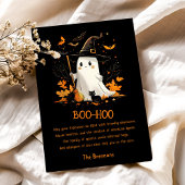 Ghost Witch Oktober Fall Spooky Halloween Karte