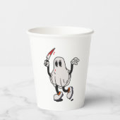 Ghost with blood knife pappbecher (Rückseite)
