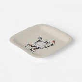 Ghost with blood knife pappteller (Gewinkelt)