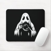 Ghost with Camera - Creepy Fotografy Halloween L Mousepad (Mit Mouse)