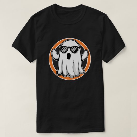 Ghost with Sunglasses Halloween Spirit T-Shirt (Design vorne)
