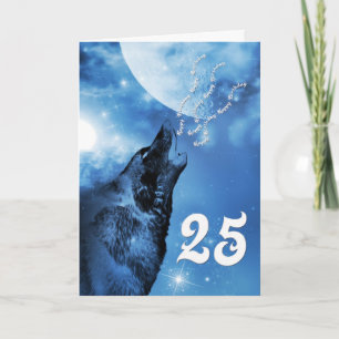 Ghost wolf 25. Geburtstagskarte Karte