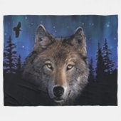 GHOST WOLF FLEECEDECKE (Vorderseite (Horizontal))