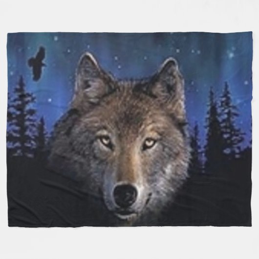 GHOST WOLF FLEECEDECKE (Vorderseite (Horizontal))