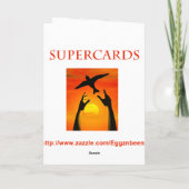 Ghost wolf howling birthday card karte (Rückseite)