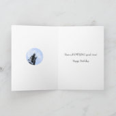 Ghost wolf howling birthday card karte (Innenseite)