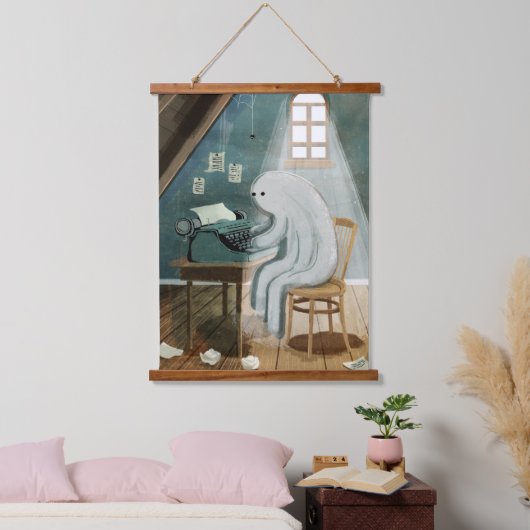 Ghost Writer Wandteppich Mit Holzrahmen (Schlafzimmer)