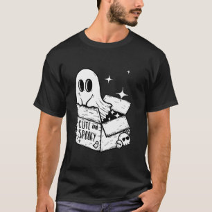 Ghost x Niedlich und Spooky Ghost x Skull Blackwor T-Shirt