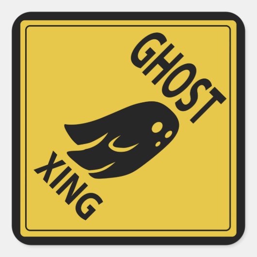 Ghost Xing Quadratischer Aufkleber (Vorderseite)