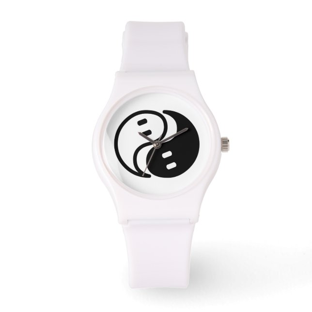 Ghost Yin Yang Armbanduhr (Vorderseite)