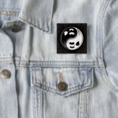 Ghost Yin Yang Black und White Button (Beispiel)
