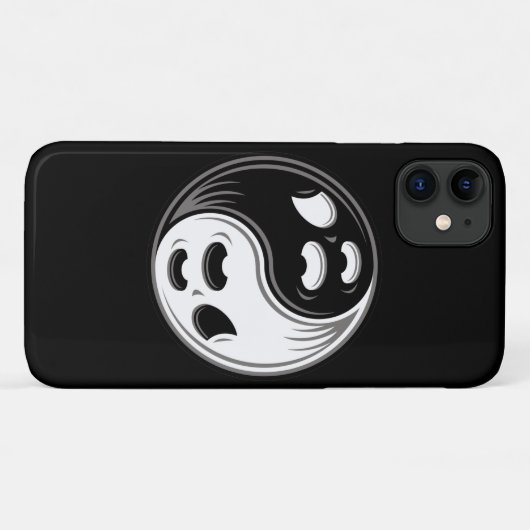 Ghost Yin Yang Black und White Case-Mate iPhone Hülle (Rückseite (Horizontal))