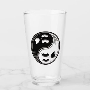 Ghost Yin Yang Black und White Glas