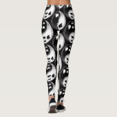 Ghost Yin Yang Black und White Leggings (Rückseite)