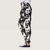 Ghost Yin Yang Black und White Leggings (Links)